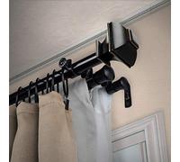 Rod Desyne Triple Curtain Rod, Black, 28-48"