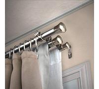 Rod Desyne Triple Curtain Rod, Plastic Alloy Steel, Satin Nickel, 28-48"