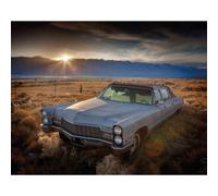 Rod Edwards End Of The Road, California Framed Canvas Print Multicoloured (80Cm X 60Cm)