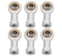 Rod End Joint Ball Bearing Internal Thread 6pcs with M8x1.25 | Chrome Steel, Silver Finish, Precise Alignment for Connecting Rods and Linkage Assemblies, Maintenance-friendly