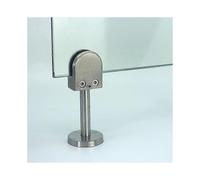 (Rod Height 40mm) 304 Stainless Steel Glass Clamps, Adjustable Glass Bracket for Stair Railing, Glass-to-Floor Fixed Bracket 65x43x26