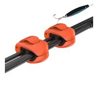 Rod Holder, Non-Slip Removable Clamp, Pack of 2 Holder Clips for Fishing Rods, for Use on the Ground on the River on the Boat in Kayak on the Lake When Trolling Bridge for