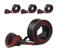 Rod Liner | Protective Sock for Cannons | 4 Pieces Elastic Waterproof Socks for Travel, Kayaking, Beach, River Lake, Surfing Protection Tools, Red Black, riferimento alla descrizione