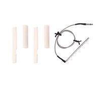 Rod Piezo Pickup & 2 Sets Bone Saddle Nut for Acoustic Cigar Box Guitar EQ