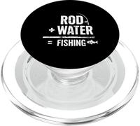 Rod Plus Water Equals Fishing Vintage Graphic PopSockets PopGrip for MagSafe