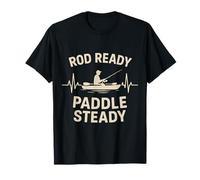 Rod Ready Paddle Steady | Kayak Angler T-Shirt