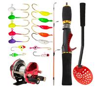 Rod & Reel, Poles & Reels Combo, Telescopic Pole Travel Kit, Portable Bait Accessories, Complete Spincast Equipment for Adults Beginners & Enthusiasts