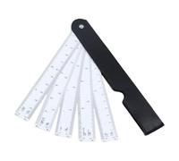 Rod Ruler - Fan-Shaped Folding Drawing Stencil - Carpenter's Scale, for Carpenters, Records, Construction, Teaching, Sewing and Woodworking