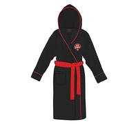 Rod Stewart Bathrobe Cherries Logo Black Fleece Robe Unisex M