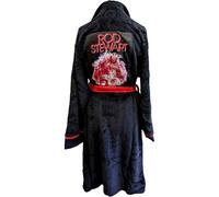 Rod Stewart Bathrobe Cherries Logo Black Fleece Robe Unisex M