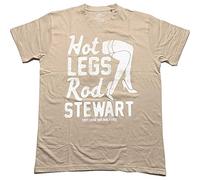 Rod Stewart T Shirt Hot Legs Logo Official Unisex Sand, Beige, S