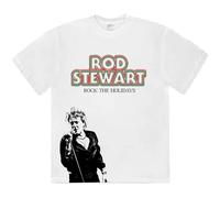 Rod Stewart T Shirt Rock The Holidays Logo new Official White