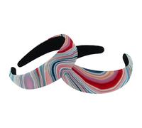 RODAILYCAY 2 PCS Headbands for Women, Marble Texture Pattern Vintage Hair Head Bands, Non Slip Thick Padded Hairband Hoops, Wide Hair Wrap