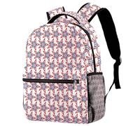 RODAILYCAY America Star Blue Red Pattern School Backpack for Men & Women, Travel Bag with Laptop Compartmen, Lightweight School Bookbag, Middle High School Backpack for Boys Girls