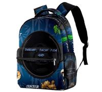 RODAILYCAY Carrot Parsley Pea Ginger Mushroom Shrimp School Backpack, Kids Backpack, Waterproof Rucksack Casual Daypack, Book Bag Laptop Bag for Men Women