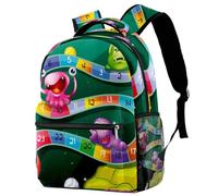 RODAILYCAY Cartoon Game Board Funny Monster Travel Laptop Backpack, College High School Backpack, Large Capacity Bookbag, Cute Backpack for Men Women