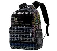 RODAILYCAY Chemical Periodic Table of the Elements Backpack for Women, 16 Inch Laptop Backpack, College Bookbag School Bag, Water Resistant Travel Hiking Daypack