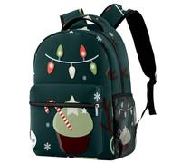 RODAILYCAY Christmas Elements Travel Laptop Backpack, 16 Inch Large School Backpacks for Teen Boys and Girls, WaterProof Computer Bag Bookbag