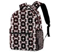 RODAILYCAY Creative Boho Geometric Pattern School Backpack for Men & Women, Travel Bag with Laptop Compartmen, Lightweight School Bookbag, Middle High School Backpack for Boys Girls
