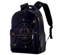 RODAILYCAY Cute Backpack for Teen, Girls, Boys, Geometric Pyramid Astrologicaltarot Card Large Capacity Bookbag, Travel Laptop Backpack, Water Resistant College School Bag