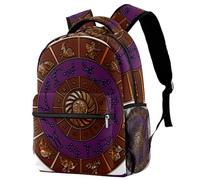 RODAILYCAY Cute Backpack for Teen, Girls, Boys, Zodiak Zodiac Sign Metallizer Large Capacity Bookbag, Travel Laptop Backpack, Water Resistant College School Bag