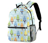 RODAILYCAY Cute Cartoon Budgie Pattern Travel Laptop Backpack, 16 Inch Large School Backpacks for Teen Boys and Girls, WaterProof Computer Bag Bookbag