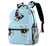 RODAILYCAY Cute Pug Pattern Travel Laptop Backpack, 16 Inch Large School Backpacks for Teen Boys and Girls, WaterProof Computer Bag Bookbag