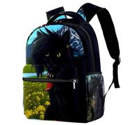 RODAILYCAY Cute School Bags for Girls Boys, Cat Magical Animal Large Backpack Rucksack for School, Lightweight Travel Laptop Backpack