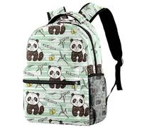 RODAILYCAY Cute School Bags for Girls Boys, Panda Bamboo National Treasure Large Backpack Rucksack for School, Lightweight Travel Laptop Backpack