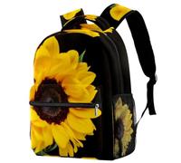 RODAILYCAY Floral Composition Sunflower School Backpack for Men & Women, Travel Bag with Laptop Compartmen, Lightweight School Bookbag, Middle High School Backpack for Boys Girls