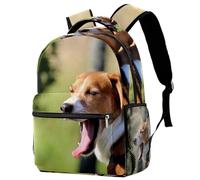 RODAILYCAY Kids Backpack, Beagle Dog Yawn Tired School Backpack, Waterproof Rucksack Casual Daypack, Book Bag Laptop Bag for Men Women