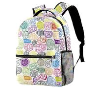 RODAILYCAY Kids Backpack, Different Languages Hello Word School Backpack, Waterproof Rucksack Casual Daypack, Book Bag Laptop Bag for Men Women