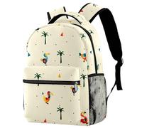 RODAILYCAY Kids Backpack, Dodo Bird Pattern School Backpack, Waterproof Rucksack Casual Daypack, Book Bag Laptop Bag for Men Women