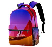 RODAILYCAY Kids Backpack, Egyptian Piramide School Backpack, Waterproof Rucksack Casual Daypack, Book Bag Laptop Bag for Men Women