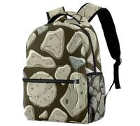 RODAILYCAY Kids Backpack, Old Gray Stone Wall School Backpack, Waterproof Rucksack Casual Daypack, Book Bag Laptop Bag for Men Women