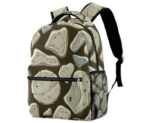 RODAILYCAY Kids Backpack, Old Gray Stone Wall School Backpack, Waterproof Rucksack Casual Daypack, Book Bag Laptop Bag for Men Women