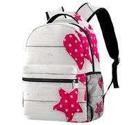 RODAILYCAY Kids Backpack, Romantic Heart Star School Backpack, Waterproof Rucksack Casual Daypack, Book Bag Laptop Bag for Men Women