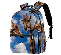 RODAILYCAY Kids Backpack, Three Giraffes School Backpack, Waterproof Rucksack Casual Daypack, Book Bag Laptop Bag for Men Women