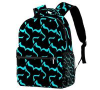 RODAILYCAY Killer Whale Orca Illustration Travel Laptop Backpack, College High School Backpack, Large Capacity Bookbag, Cute Backpack for Men Women