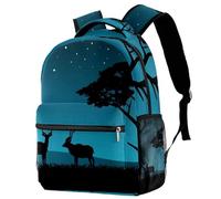 RODAILYCAY Laptop Backpack, Couple Kudu Durable School Backpack for College High School, Water Resistant Travel Hiking Ruckpack