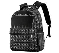 RODAILYCAY Laptop Backpack, Periodic Table of Elements Durable School Backpack for College High School, Water Resistant Travel Hiking Ruckpack