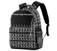 RODAILYCAY Laptop Backpack, Periodic Table of the Elements Durable School Backpack for College High School, Water Resistant Travel Hiking Ruckpack