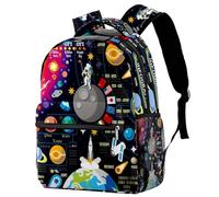RODAILYCAY Laptop Backpack, Space Galaxy Universe Durable School Backpack for College High School, Water Resistant Travel Hiking Ruckpack
