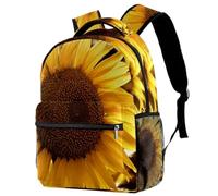 RODAILYCAY Laptop Backpack, Sunflower Helianthus Blossom Bloom Flowers Durable School Backpack for College High School, Water Resistant Travel Hiking Ruckpack