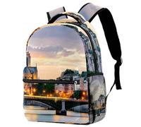 RODAILYCAY Notre Dame Paris School Backpack for Men & Women, Travel Bag with Laptop Compartmen, Lightweight School Bookbag, Middle High School Backpack for Boys Girls
