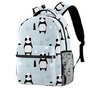 RODAILYCAY Panda Cute National Treasure Travel Laptop Backpack, College High School Backpack, Large Capacity Bookbag, Cute Backpack for Men Women