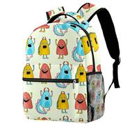 RODAILYCAY School Backpack for Men & Women, Monster Travel Laptop Bag, Lightweight College Back Pack, Casual Bookbag Daypack