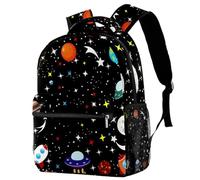 RODAILYCAY School Backpack for Men & Women, Starry Sky Universe Travel Laptop Bag, Lightweight College Back Pack, Casual Bookbag Daypack