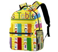 RODAILYCAY School Backpack for Men & Women, Times Tables Multiplication Table Travel Laptop Bag, Lightweight College Back Pack, Casual Bookbag Daypack