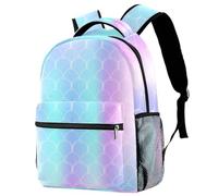 RODAILYCAY School Backpack, Large Capacity Bookbag, Mermaid Sea-Maid Scale Travel Laptop Backpack, Waterproof College School Computer Bag for Teen, Girls, Boys, Fits 15.6 Inch Notebook